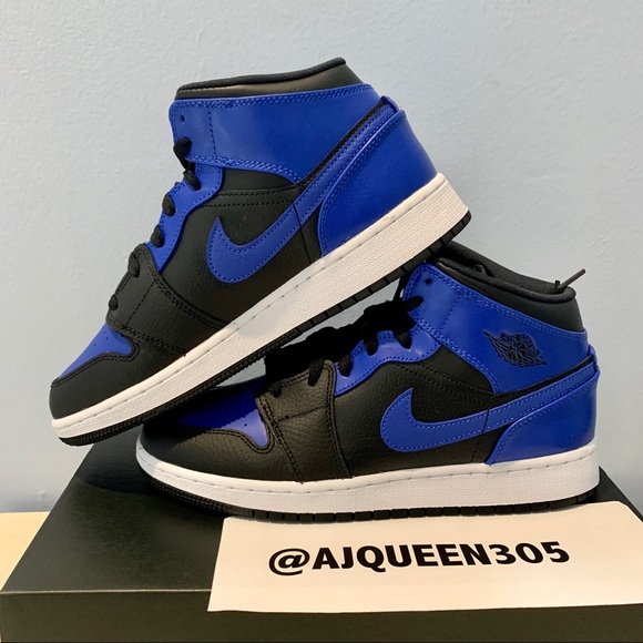 Jordan Shoes - Air Jordan 1 Mid GS Hyper Royal